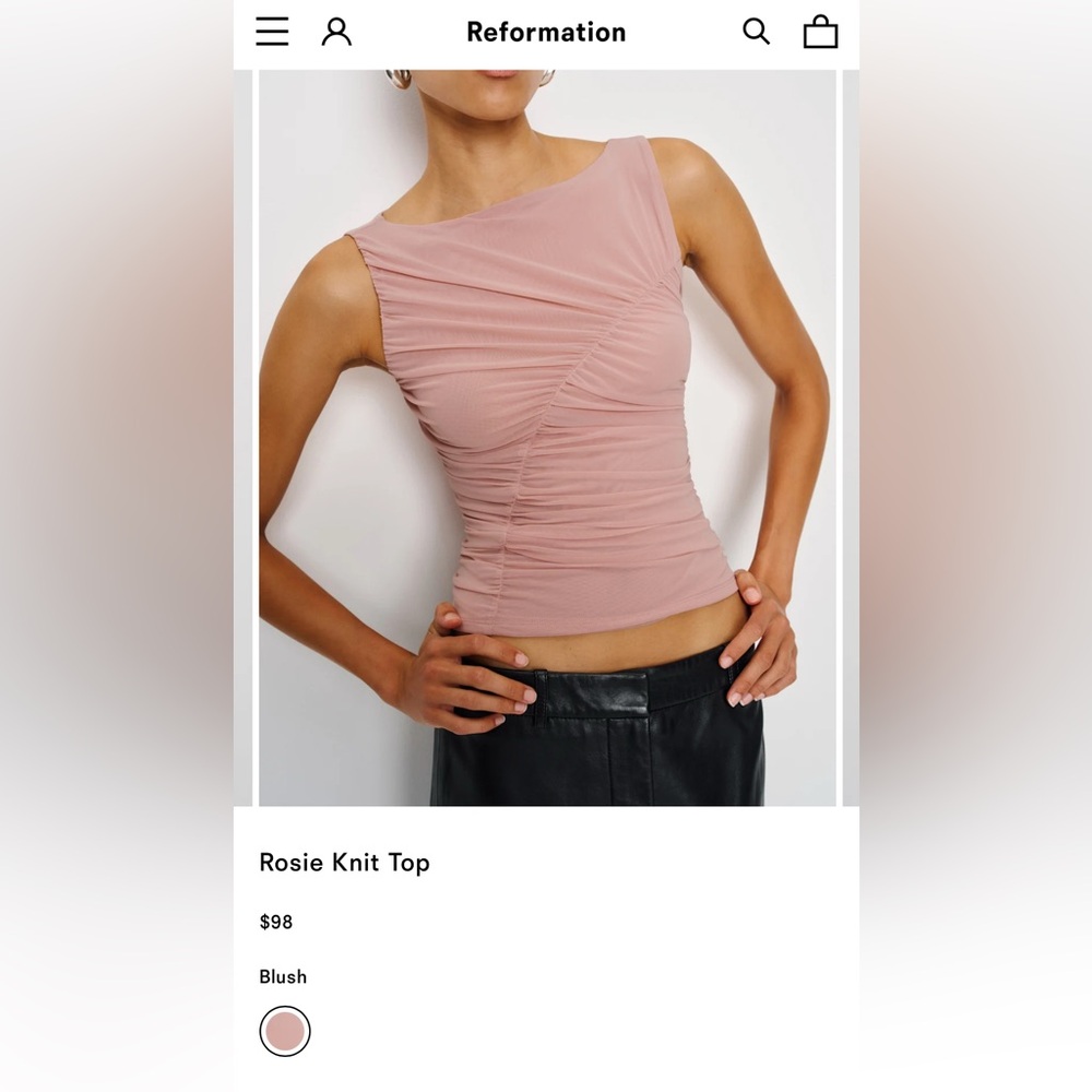 NWT - Reformation Rosie Knit Top - Size Small